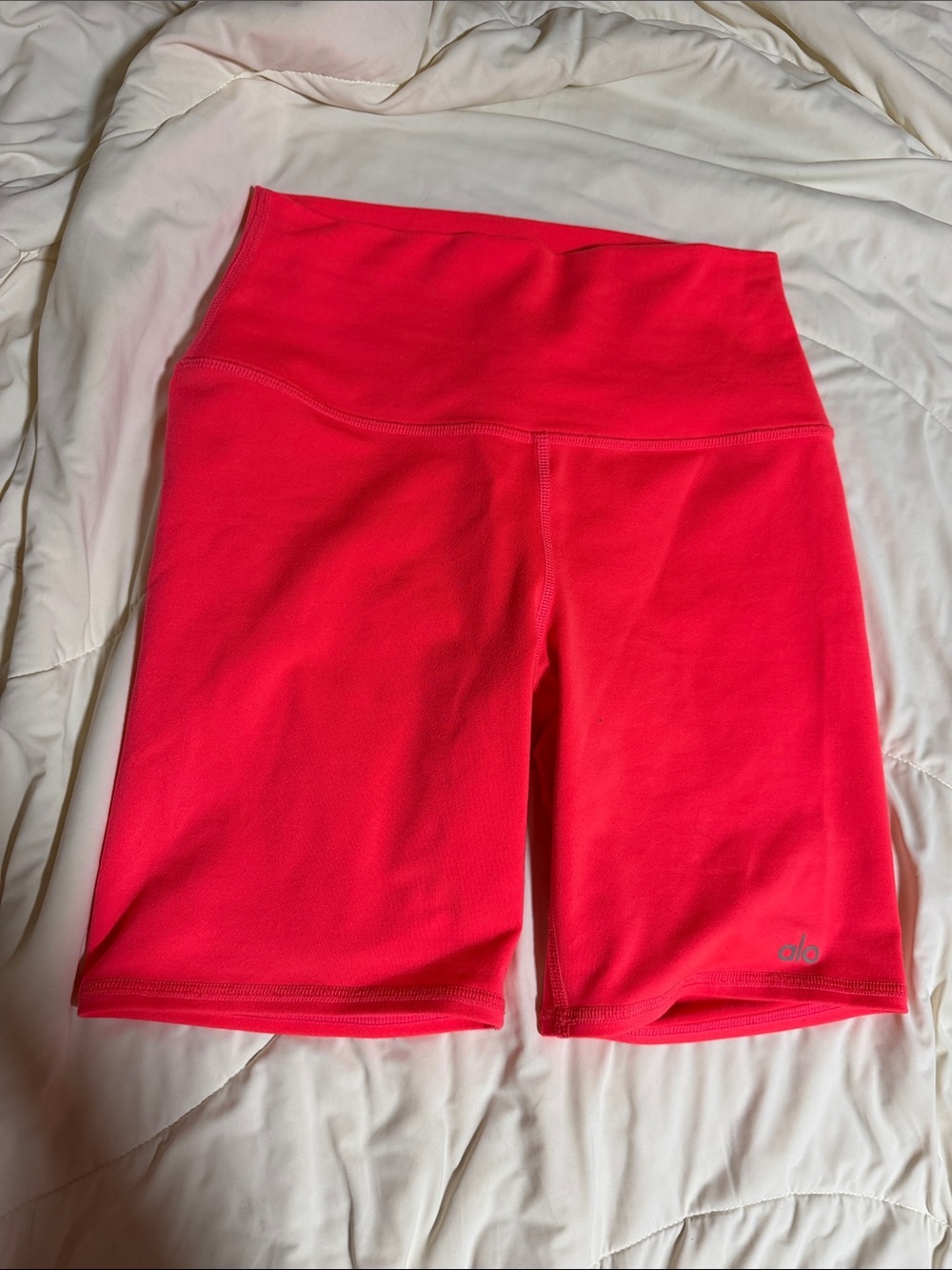 ALO Yoga Bright Pink High-Rise Bike Shorts